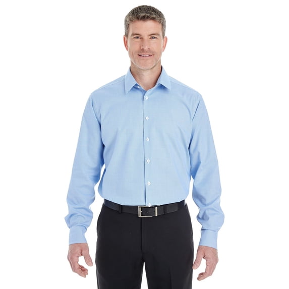 DG532 Men's Crown Collection Royal Dobby Shirt - French Blue - Medium
