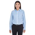thumbnail image 1 of DG534W Devon & Jones Ladies' Crown Collection Striped Shirt-FrenchBlue/Wht-3XL, 1 of 6