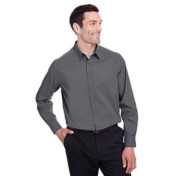 DG542 Devon & Jones Men's CrownLux Performance Stretch Shirt Graphite XL