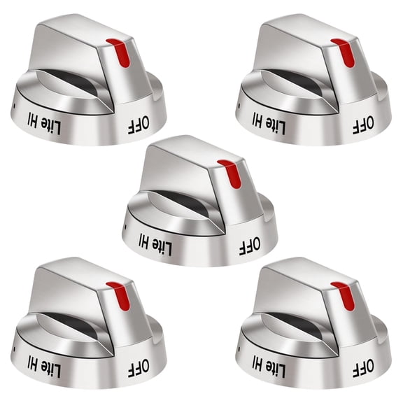DG64-00473A Top Burner Control Dial Knob Range Oven Replacement Compatible with Samsung Range Oven Gas Stove Knob NX58F5700WS NX58H5600SS NX58H5650WS NX58J7750SS NX58M6850SS (5pcs)