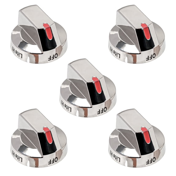DG64-00473A Top Burner Control Dial Knob Range Oven Replacement Compatible with Samsung Range Oven Gas Stove Knob NX58F5700WS NX58H5600SS NX58H5650WS NX58J7750SS NX58M6850SS (5pcs)