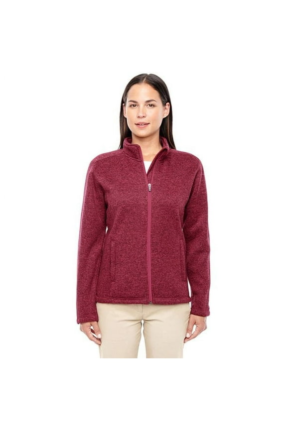 DG793W Devon & Jones Ladies Bristol Full-Zip Fleece Jacket Red Heather M