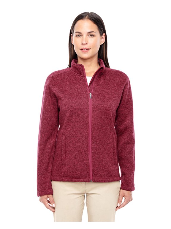 DG793W Devon & Jones Ladies Bristol Full-Zip Fleece Jacket Red Heather XS