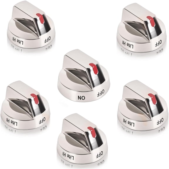 DG94-01712B DG94-01713B Knobs for Samsung NX58M9420SG NX58R9421SG NX58R9421ST Series Gas Stoves (DG94-01712B*5 Burner Knob,DG94-01713B*1 Light Knob)