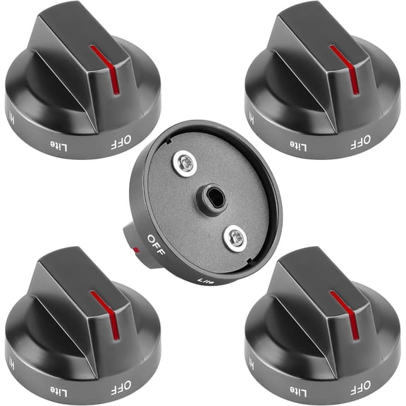 DG94-03500A/Z Fit for Samsung Gas Stove Knob Replacement (5PCK) and DG94-04167 DG94-03500U Gas Stove Knobs-Models NX60T8111SS NX60T8311SS NX60T8711SS for Samsung Oven Stove knobs