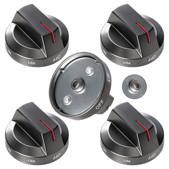 DG94-03500A/Z Fit for Samsung Gas Stove Knob Replacement (5PCK) and DG94-04167 DG94-03500U Gas Stove Knobs-Models NX60T8111SS NX60T8311SS NX60T8711SS for Samsung Oven Stove knobs