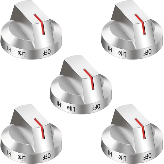 DG94-03500A/Z for Samsung Gas Stove Knob Replacement, DG94-03500U DG94-03500A DG94-04396A Range Oven Knobs, Compatible with NX60T8111SS NX60T8311SS NX60T8711SS Etc, 5 Pack