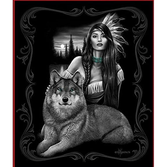 DGA Wolf "Harmony" Signature Collection Queen Size Blanket