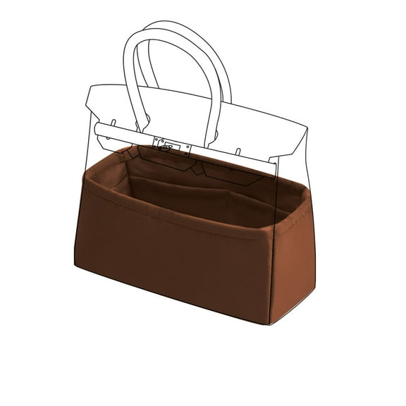 DGAZ Purse Organizer Silky Smooth Fits Birkin20/25/30/35/40/45/50 Bags,Silk,Luxury Handbag Tote in Bag Shapers, Women(Gold,BK20)