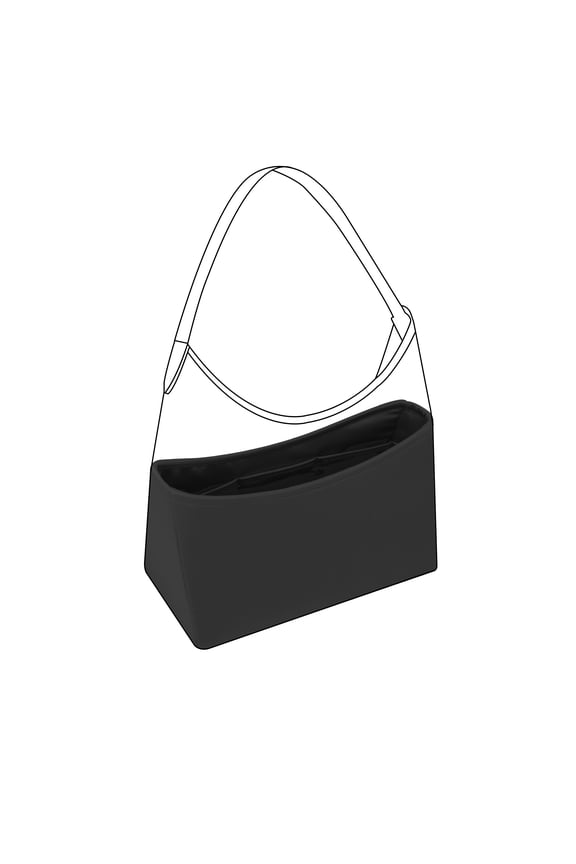 Silk Purse Organizer Insert For GoyardHobo-Bags,Silky Smooth Bag Organizer,Luxury Handbag & Tote Shaper(Black)