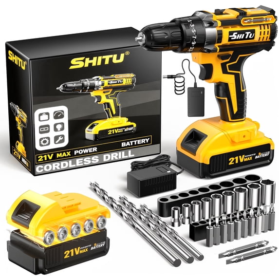 DGB 21V Cordless Drill Driver, Heavy-Duty Power Drill for Construction, Renovation & Industrial Projects