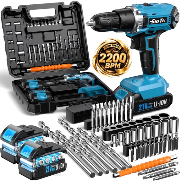 DGB 21V Cordless Drill Driver Rechargeable Wireless Handheld Power Drill Portable Electric Drilling Tool Multi Speed Adjustable for Home DIY Renovation Furniture Assembly Wall Wood Metal Drilling Fas