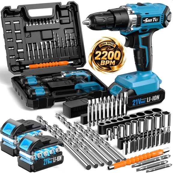DGB 21V Cordless Drill Driver Rechargeable Wireless Handheld Power Drill Portable Electric Drilling Tool Multi Speed Adjustable for Home DIY Renovation Furniture Assembly Wall Wood Metal Drilling Fas