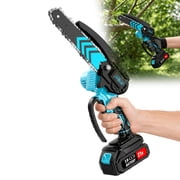 DGB 21V Cordless Mini Chainsaw Handheld Rechargeable Electric Pruning Saw Portable Lightweight Power Cutter for Garden Tree Trimming Branch Cutting Fruit Tree Pruning Backyard Landscaping Wood Cuttin