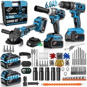 DGB 21V Cordless Power Tool Combo Kit, Multi-Function Brushless Power Tools for Home Improvement, Construction & Auto Repair
