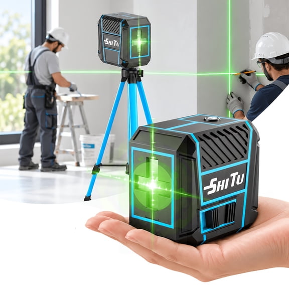 DGB 360 Degree Laser Level Green Beam Self Leveling Cross Line Laser Rechargeable Alignment Tool for Whole Room Layout