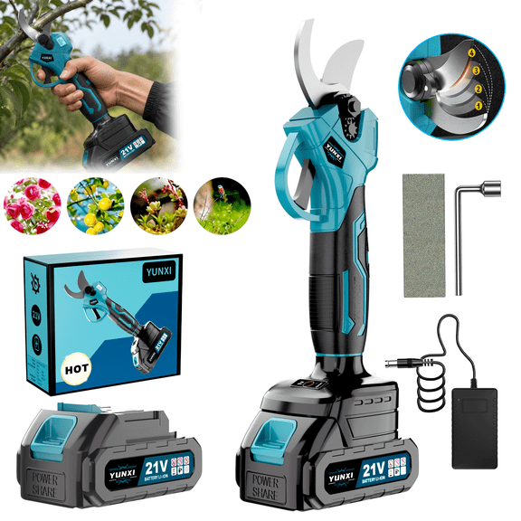 DGB Battery Operated Electric Pruner Cordless Pruning Shears Portable Lightweight Branch Trimmer for Backyard Flower Bush Small Tree Garden Maintenance