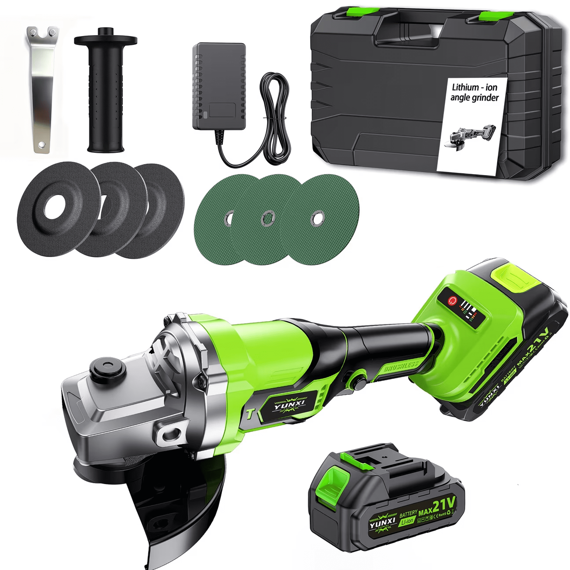 DGB Brushless Cordless Angle Grinder for Heavy-Duty Metalworking, High-Performance Electric Grinder for Cutting and Grinding, Durable Portable Grinder for Industrial and Workshop Use