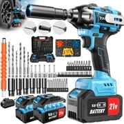 DGB Brushless Cordless Impact Wrench, High Torque Rechargeable Impact Driver for Auto Tire Service, Chassis Maintenance & Professional Automotive Garage Repair Jobs