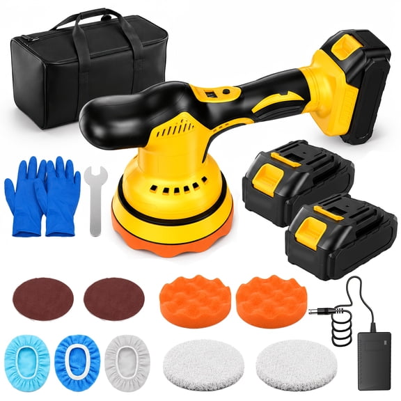 DGB Cordless Car Polisher Buffer Sander,  Variable Speed Handheld Detailing Polisher for Auto Paint Waxing, Scratch Remover, Surface Polishing for Car Motorcycle Boat Home Surfaces