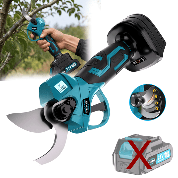 DGB Cordless Electric Pruning Shears Rechargeable Battery Powered Branch Cutter Heavy Duty Garden Pruner for Tree Shrub Vine Fruit Branch Trimming