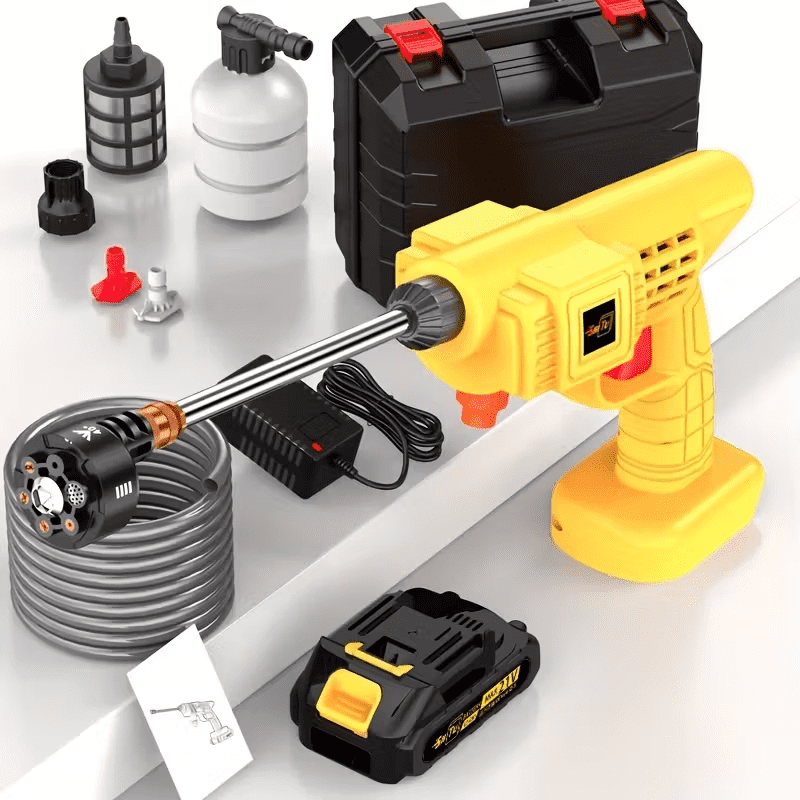 DGB Cordless High Pressure Washer, Portable Rechargeable Water Gun for Car Cleaning and Outdoor Maintenance