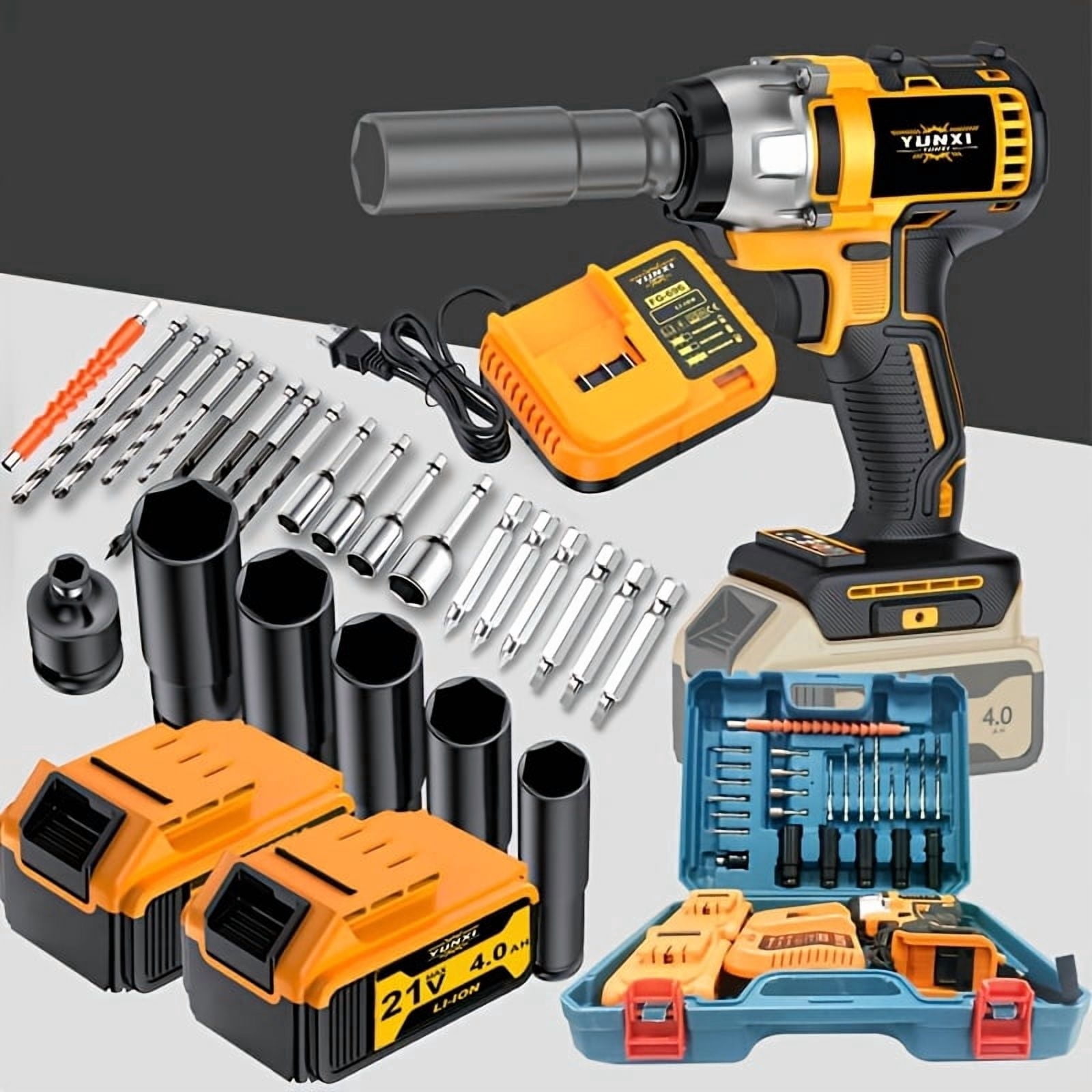 DGB Cordless Impact Wrench, High Torque Rechargeable Power Tool for Automotive Repairs and Mechanical Work
