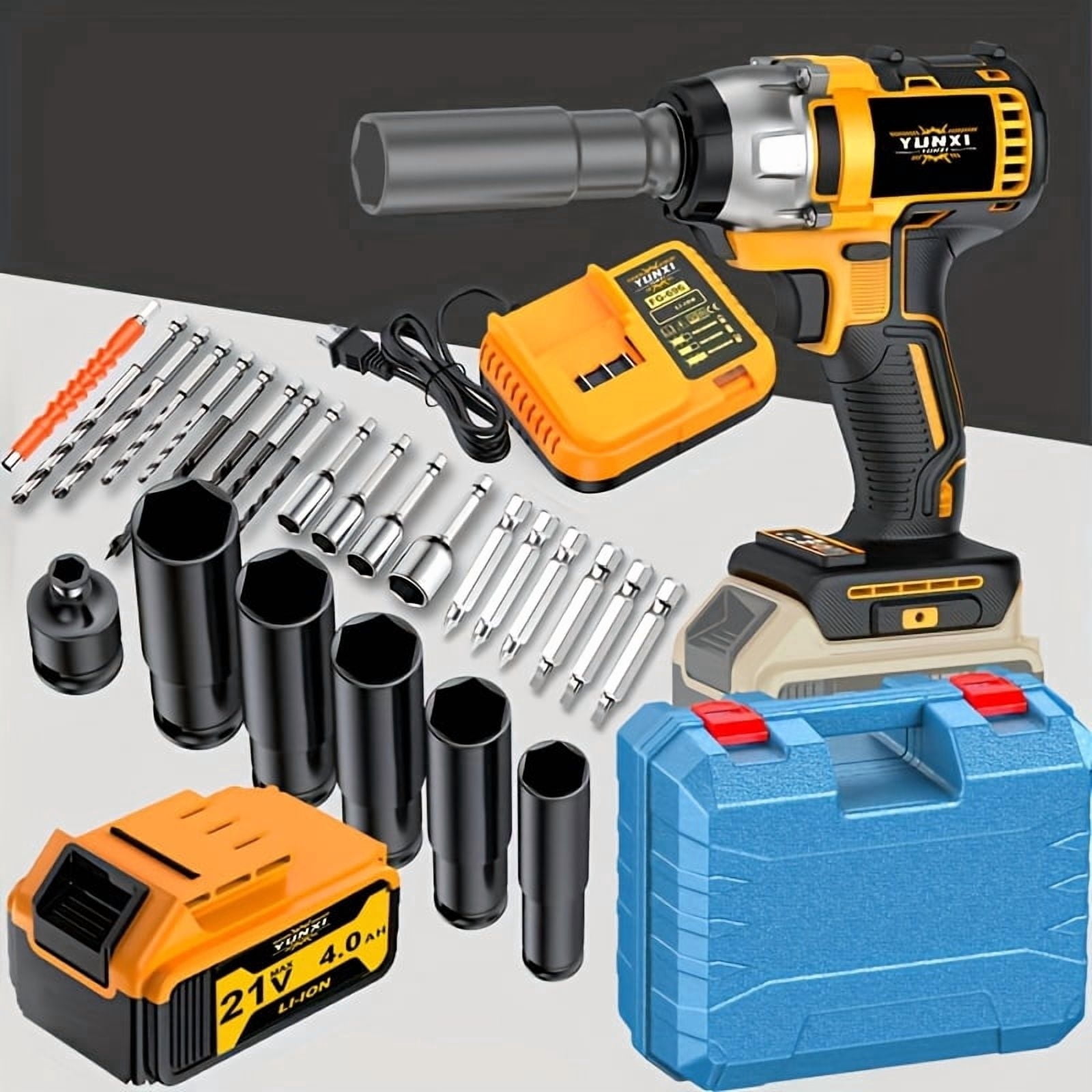 DGB Cordless Impact Wrench, High Torque Rechargeable Power Tool for Automotive Repairs and Mechanical Work
