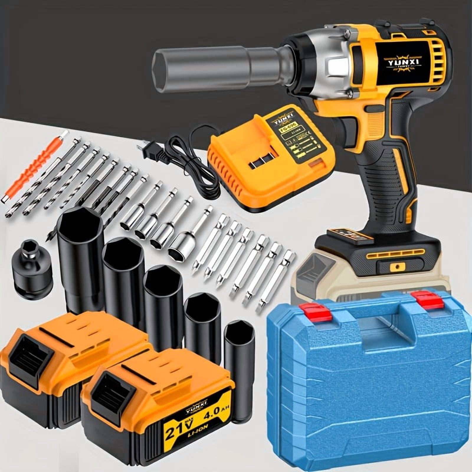 DGB Cordless Impact Wrench, High Torque Rechargeable Power Tool for Automotive Repairs and Mechanical Work