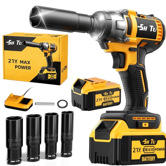 DGB Cordless Impact Wrench, High Torque Rechargeable Power Tool for Automotive Tire Changes and Fastening Repairs