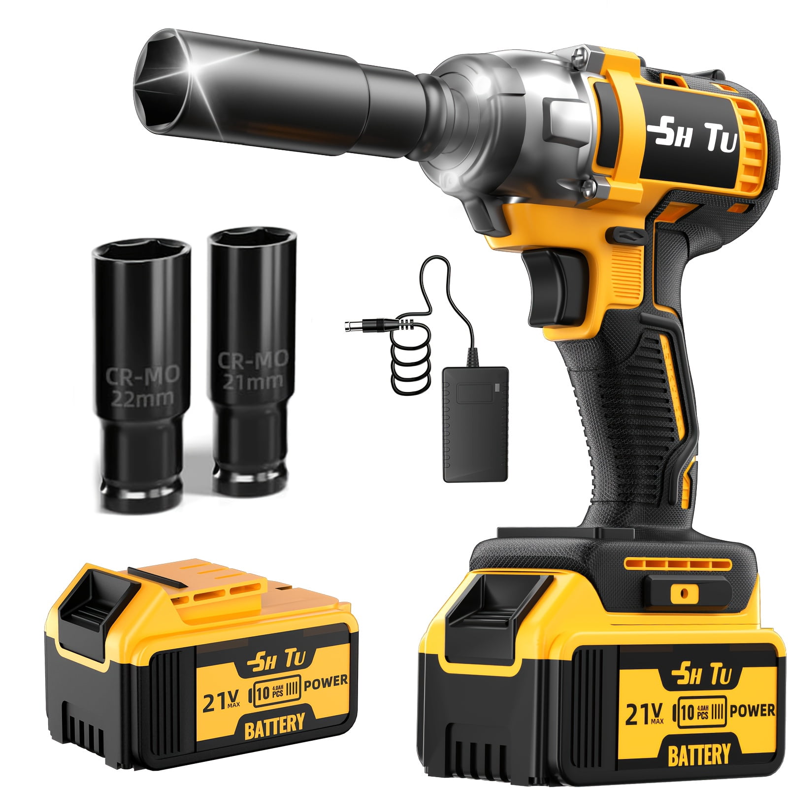 DGB Cordless Impact Wrench, High Torque Rechargeable Power Tool for Automotive Tire Changes and Fastening Repairs