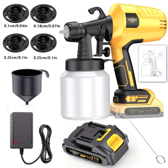 DGB Cordless Paint Sprayer, Handheld Electric Paint Spray Gun for Home Painting, Furniture, Fence, Car, Walls, Cabinets, Adjustable Spray Patterns, Easy to Use & Clean