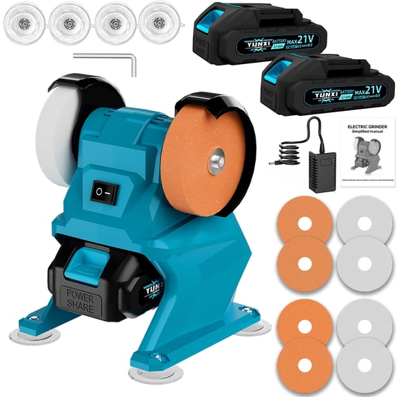 DGB Desktop Cordless Bench Grinder Rechargeable Electric Grinding Polishing Station Portable Wireless Workshop Processing Power Tool