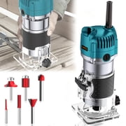 DGB Electric Handheld Wood Trimmer Router Corded Compact Edge Milling Machine Portable Woodworking Carving Tool for Professional Cabinet Making Carpentry Furniture Edge Trimming Grooving Projects