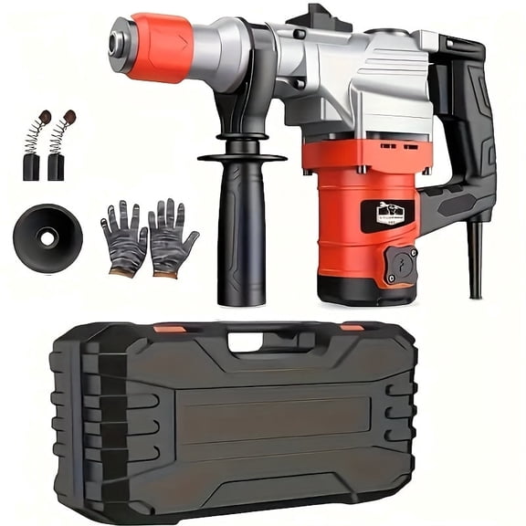 DGB Electric Rotary Hammer Drill, Heavy-Duty Demolition Hammer for Concrete, Masonry, and Stone, Multi-Function Power Tool for Construction, Renovation, and Industrial Projects