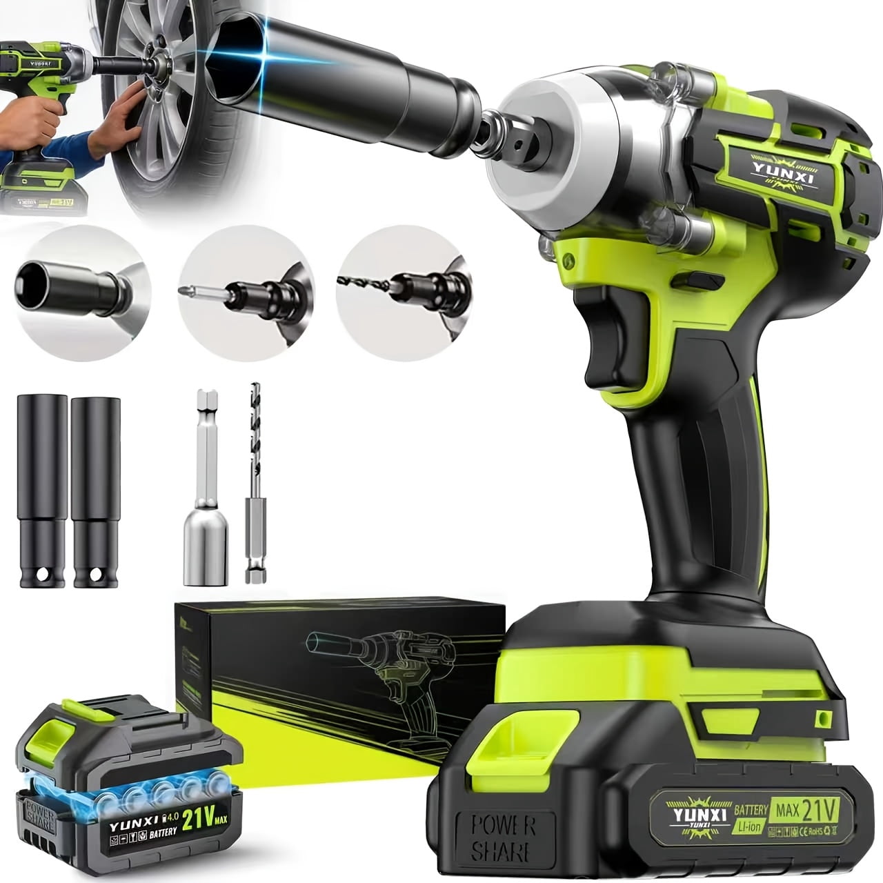 DGB Multi-Function Cordless Impact Wrench Combo Electric Tool for Fastening Drilling and Versatile Workshop Applications