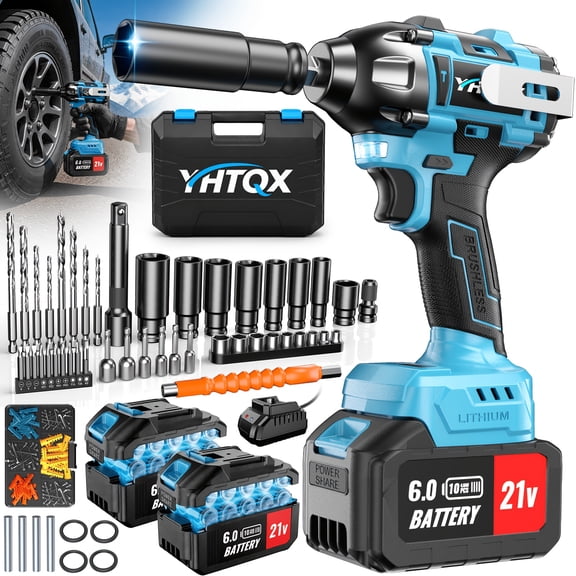 DGB Portable Cordless Brushless Impact Wrench, Battery Operated Power Impact Gun for RV Modification, Trailer Assembly, Camper Build & Off-Road Vehicle Upgrades