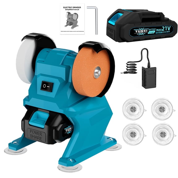 DGB Portable Rechargeable Bench Grinder Cordless Desktop Grinding Tool Electric Bench Grinding Machine For Home And Workshop Use