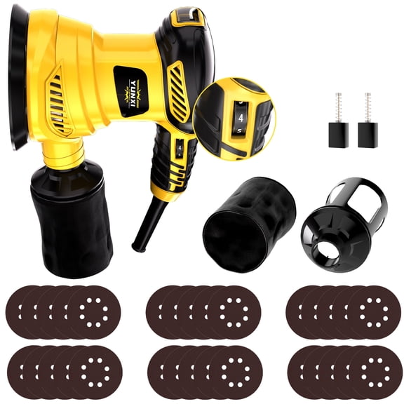 DGB Professional Random Orbital Sander, High-Performance Electric Sander Kit with Variable Speed, Dust Extraction, and Durable Construction for Workshop and Contractor Use