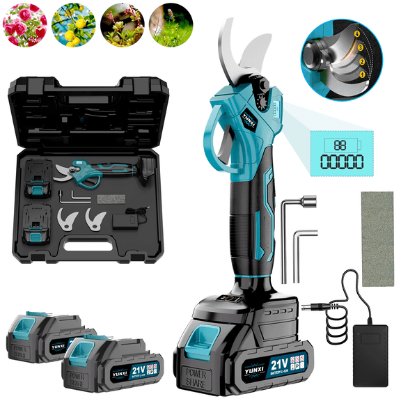 DGB Safe Electric Cordless Pruning Shears Battery Powered Gentle Branch Trimmer Clean Cut Pruner Protect Plant for Home Garden Flower Tree Shrub Care