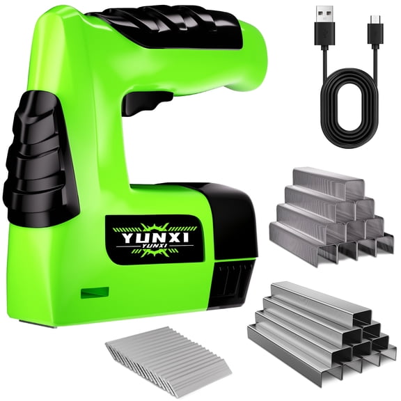 DGB USB Rechargeable Electric Staple Gun Cordless Handheld Stapler Portable Power Tacker Tool for Home DIY Upholstery Repair Fabric Fixing Canvas Framing Wallpaper Decor Craft Projects