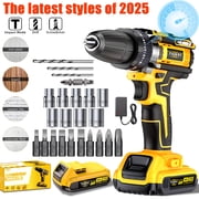 DGB Versatile Cordless Power Drill & Impact Wrench Combo Kit, Electric Tool Set , Fastening & Impact Tasks