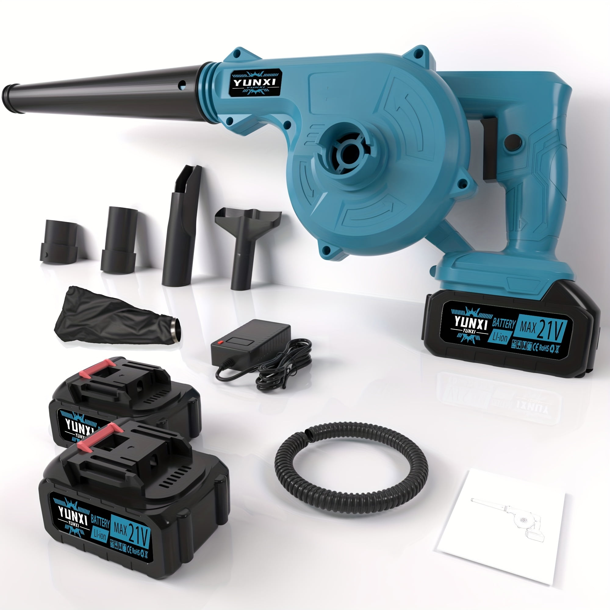 DGB Yunxi Cordless Leaf Blower, Handheld Battery Powered Blower for Lawn Care, Patio and Yard Cleaning