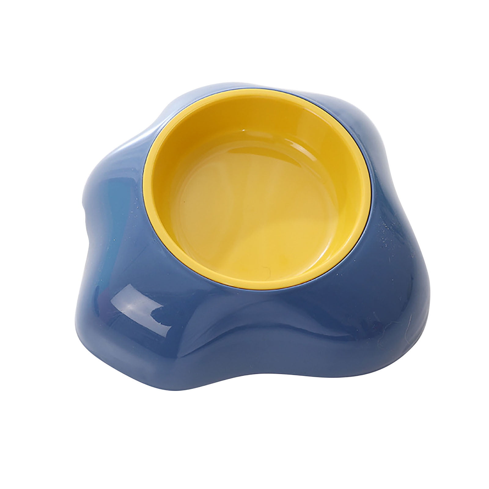 DGHM Cute Pet Feeding Bowl Egg Yolk Shaped Food And Water Elevated Bowl