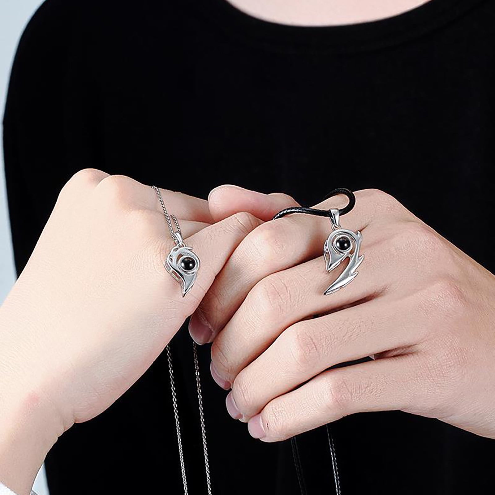 DGHM Jewelry, Couples Necklace Matching Necklaces, Sun, And Moon