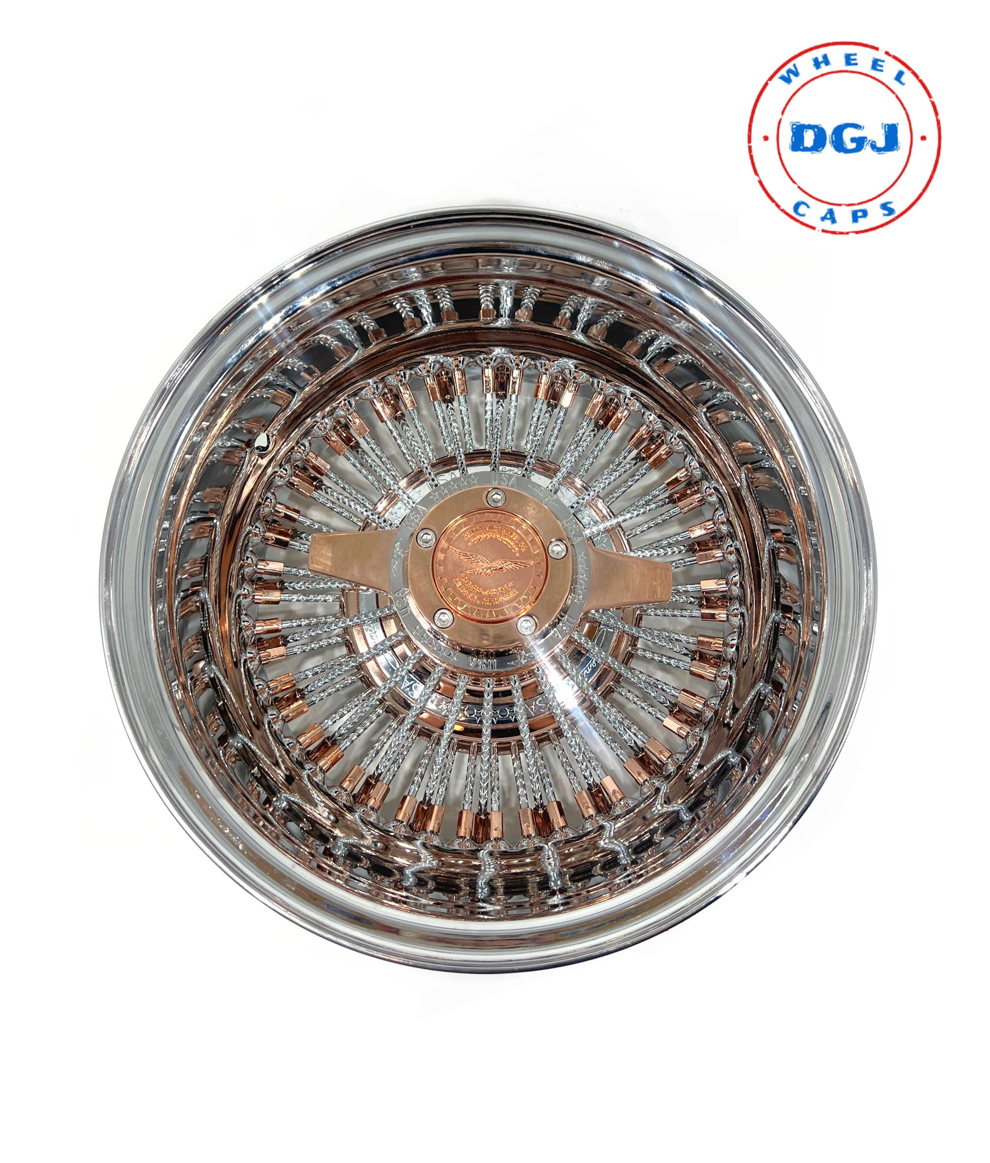 DGJ Wheel Caps 13'' Wheel 5x4.5 13x7 inch 5 Lugs, Rose Gold DGJ Wheel Caps 13'' Wheel 5x4.5 13x7 inch 5 Lugs, Rose Gold