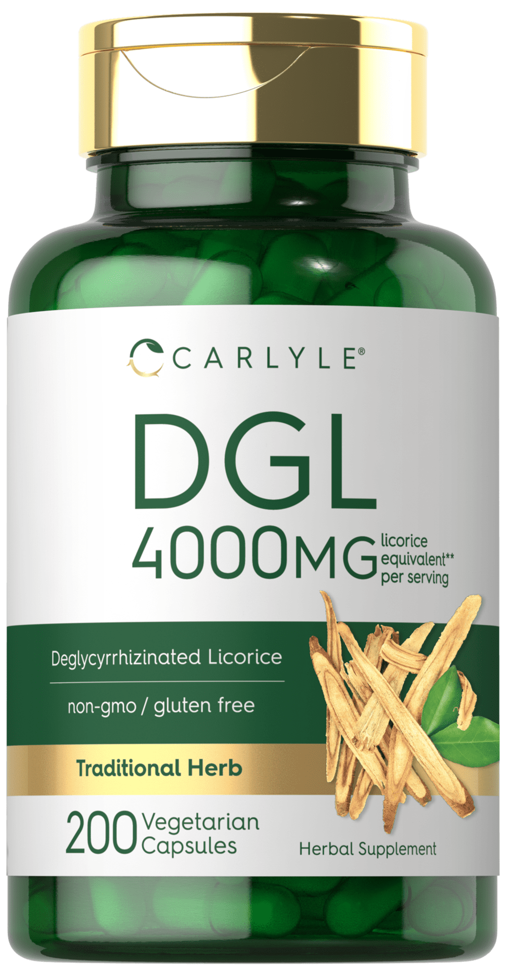 DGL Deglycyrrhizinated Licorice Capsules 200 Count 4000mg By
