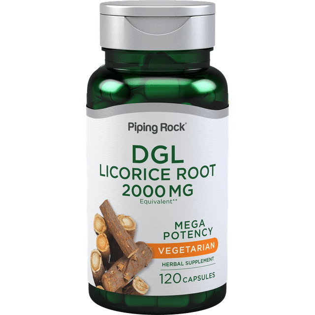 DGL Licorice Supplement 2000mg 120 Capsules Licorice Root