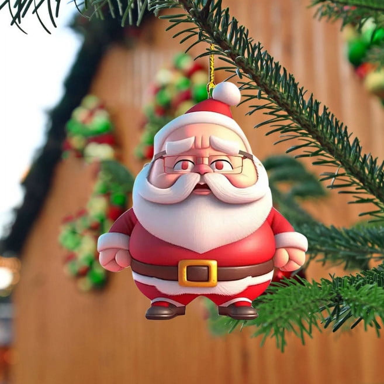 DGLQMYX 2023 New Christmas Santa Christmas Tree Decorations Car Acrylic