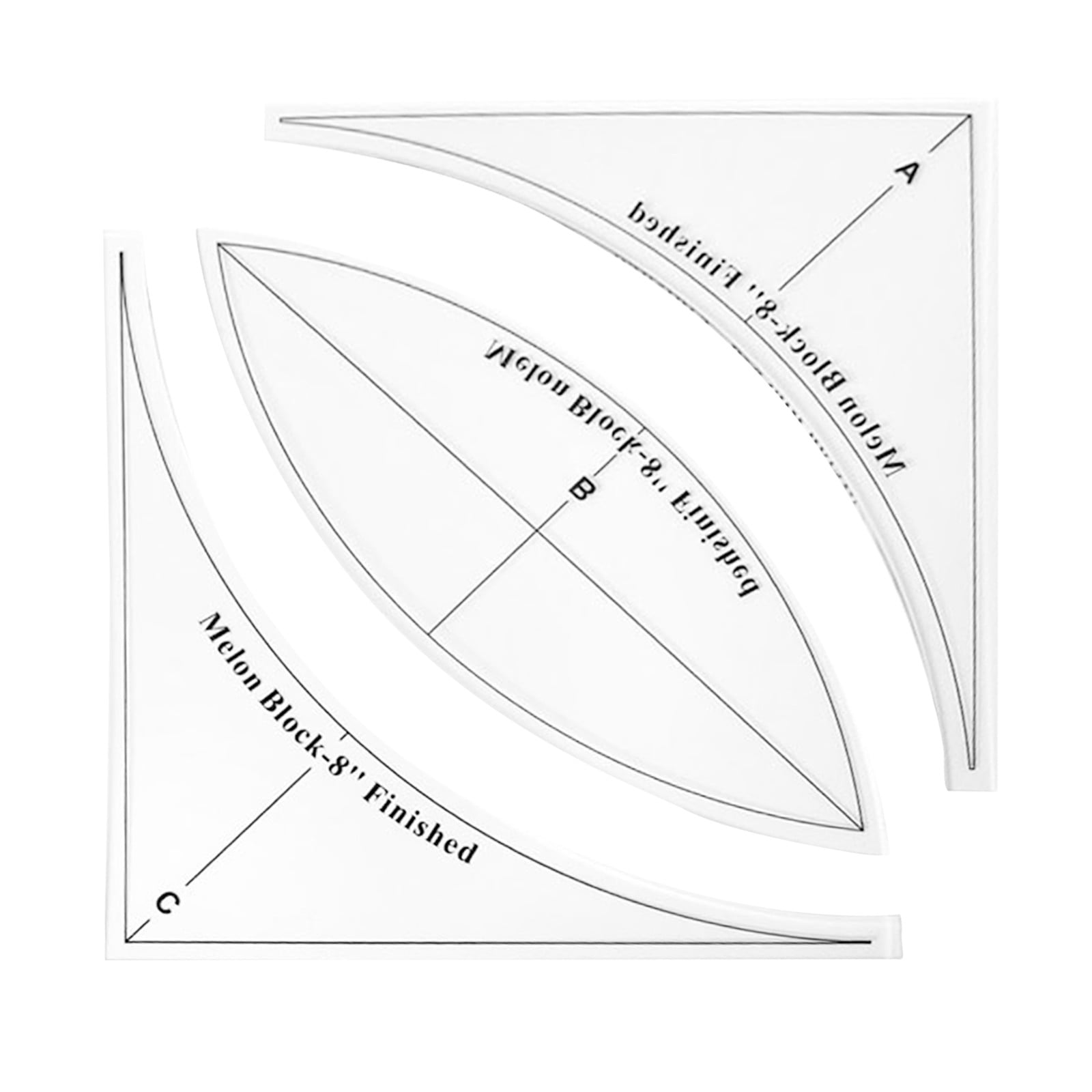 DGLQMYX Creative Quilting Cutting Template Grids Crazier Template 2/3Pc